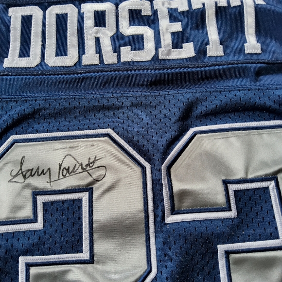 NFL 3 DALLAS COWBOYS FOOTBALL JERSEY 2 OF THE 3 ARE AUTOGRAPHED BY TONY DORSETT - Picture 8 of 16